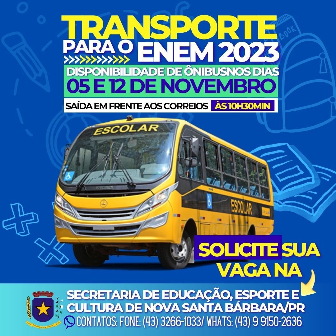 Transporte para o ENEM 2023